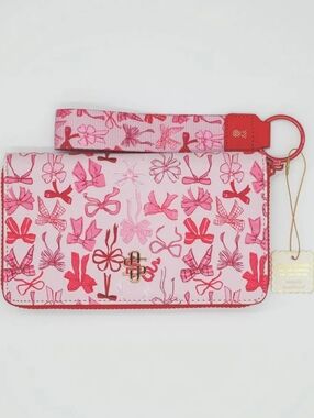 Simply Southern Pink Bow Wristlet Wallet